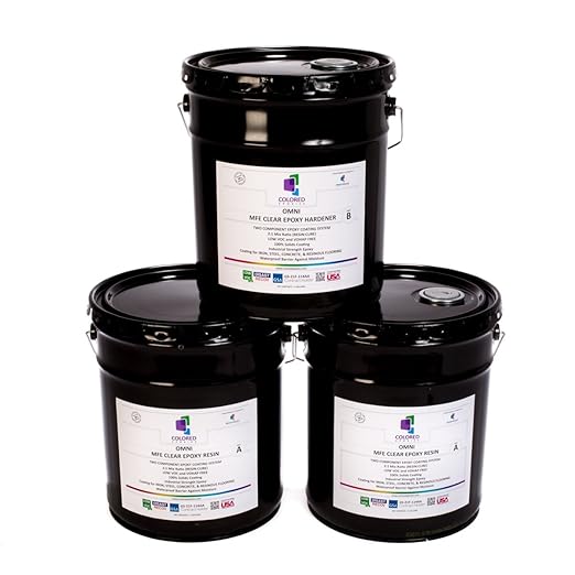 colored epoxies 15GLKTCL Clear 15 Gallon Kit Resin and Hardener by ColoredEpoxies