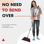 Heavy Duty Broom, 55 Inch Long Handle Outdoor Large Angle Brooms, Commercial - Image 3
