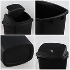 Yuright 40 L / 10 Gallon Swing Lid Trash Bins, 4 Pack Large Plastic Garbage Cans - Image 7