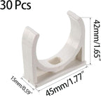 30 Pcs U-Shaped PVC Water Pipe Clamps, U-Shaped Buckles Fit - Image 2