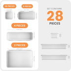 A-LuGei 【28PCS】 Drawer Organizer, Bathroom Organizers and Storage, Makeup - Image 6