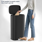 Arlopu13.2 Gallon Step Trash Can, Stainless Steel Garbage Bin, Soft-Close - Image 9