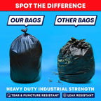Veska 30-33 Gallon Trash Bags Heavy Duty | 250 Bags Mega-ValuePack | Black - Image 2