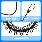 2 Pack Camping Clothesline Portable 12 Clothespins, Retractable Clothes Line - Image 2