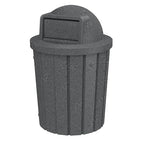 42 Gallon Slated Circle 100% Recycled Plastic Heavy Duty Outdoor Trash Can by SturdyEssentials