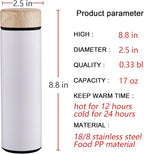 15oz Water Bottle Stainless Steel Thermos Flask - Image 2