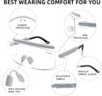 UKNOW Safety Goggles Over Glasses, Safety Glasses Anti Fog Wraparound Eye - Image 4