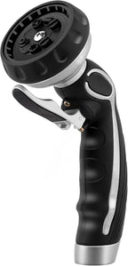 RESTMO Hose Nozzle with Easy Self-Lock Trigger, Heavy Duty Metal Water Hose by Restmo