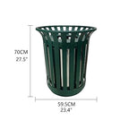 Outdoor Metal Slatted Trash Receptacle, Waste Receptacle，Commercial Trash Cans - Image 2