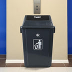 13 Gallon Plastic Swing Lid Trash Can, Outdoor Garbage Can, 4 Pack - Image 5