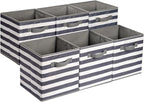 Amazon Basics Cube Organizer Storage Bins Handles, Collapsible Fabric, by AmazonBasics