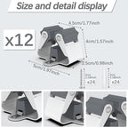 3-H Broom Holder Wall Mount 12 Pack, Mop and Broom Holder Wall Mount - Image 3