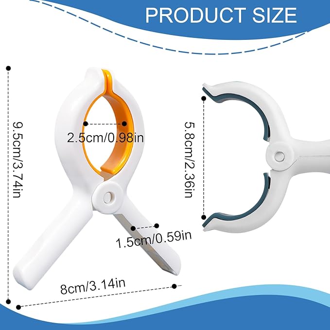 Extra LargeTowel Clips for Beach Chairs 3 Pack, 3.7 Inch Beach Towel Clips - Image 4