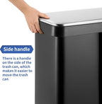 16 Gallon Dual Compartment Trash Can, Hands-Free Recycling Rectangular Garbage - Image 6