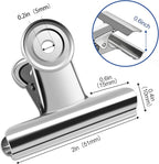 20 Pack Large Metal Hinge Clips 2 Inches Bull Hinge Paper Clips - Image 2