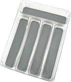 5 Compartments Silverware Tray for Drawer, Plastic Utensil Cutlery Drawer by LeMuna