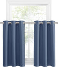 PONY DANCE Stone Blue Kitchen Curtains 36 inch Long by PONYDANCE