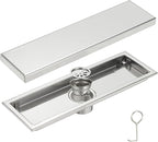 uxcell Rectangular Shower Drain, Brushed 304 Stainless Steel Odor-Proof Floor by uxcell