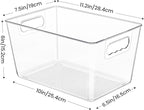 YIHONG 6 Pack Clear Pantry Organizer Bins, Plastic Containers - Image 2