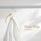 MIZGI 50 Pack White Velvet Hangers - Image 4