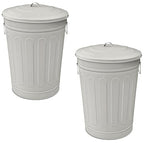 Plexon 13-Gallon Galvanized Steel Round Trash Can by Plexon