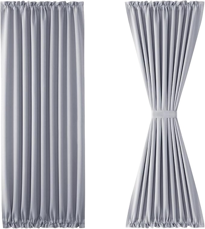DWCN French Door Curtains – Rod Pocket Thermal Blackout Curtain - Image 7