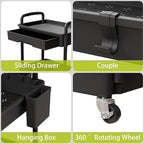 3 Tier Rolling Cart Organizer, Laundry Room Bathroom Organizers and Storage - Image 4
