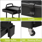 4 Tier Rolling Cart Organizer, Art Craft Diaper Bedside Snack Laundry Room - Image 4