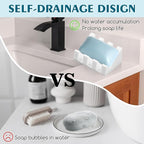 Silicone Soap Dish for Bar Soap Holder for Shower Bathroom Self Draining - Image 4