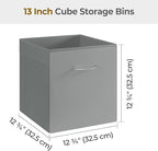 StorageWorks Gray Storage Cubes, 13x13 Storage Cube Bins - Image 2