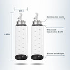 Suli Glass Olive Oil Dispenser Bottle -2 Pack17oz Oil and Vinegar Cruet Set - Image 6