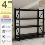 5000lbs Load Capacity, Heavy Duty 4-Tier Steel Shelving Unit, Adjustable - Image 3