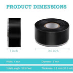 Waterproof Silicone Tape 1 in x 16.5 Ft Extra Strong Waterproof Rubber Leak - Image 2