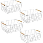 LeleCAT White Wire Baskets for Organizing by LeleCAT