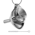 3 Pcs Stainless Steel Kitchen Funnel Made of Food-Grade Stainless Steel That by LEOOCCYE