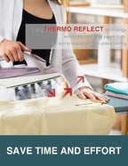 Extra Wide Ironing Board Cover and Pad, 18X49 Reflective Silicone Ironing Board - Image 2