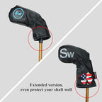 CRAFTSMAN GOLF 11pcs /Set USA US Flag Clover Leather Left Right Black White - Image 4