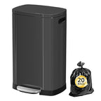 13 Gallon Trash Can with Lid, 50L Fingerprint Proof Stainless Steel Kitchen by trashcan