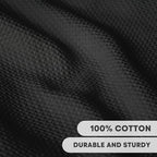 Artoid Mode 100% Cotton Black Waffle Weave Kitchen Dish Cloths, 12x12 Inch - Image 2