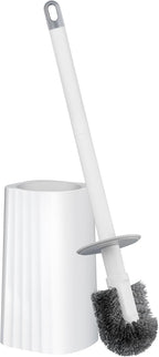 Toilet Brush & Holder Set, Lightweight Plastic Handle, Space Saving by Derloyo