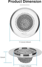 2 Pcs Sink Drain Strainer: Anti-Slip Flexible Chainlink, 304 Stainless Steel. - Image 6