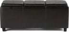 SIMPLIHOME Avalon 42 inch Wide Contemporary Rectangle Storage Ottoman in - Image 5