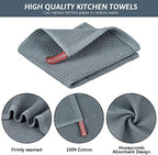 Nialnant 6 Pack Kitchen Towels,100% Cotton Absorbent Dish Cloths - Image 3