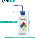 4pcs of Distilled Water Wash Bottles, Narrow Mouth, Self-Venting Safety Wash - Image 3
