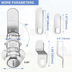 Cabinet Lock with Keys, Heavy Duty Cabinet Cam Lock Set - Image 3