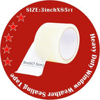 Transparent Weather Sealing Tape, 3-Inch x 85FT, Windows and Shower Glass Gaps - Image 2