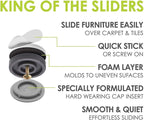 GorillaGlides 1 Inch Chair Sliders/Furniture Floor Protectors Self-Adhesive - Image 3