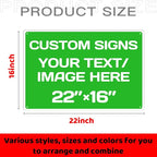 Custom Street Sign, Aluminum Weatherproof Metal Sign Multiple Sizes Custom - Image 2