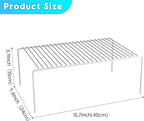 LargeWhite Cabinet Storage Shelf Rack Set of 4, Rustproof Metal Wire Kitchen - Image 3