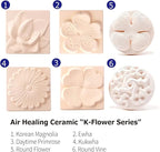 Stone Diffuser-Korean flowers 4 Square tiles, One Set-Odor Eliminator, Air - Image 5